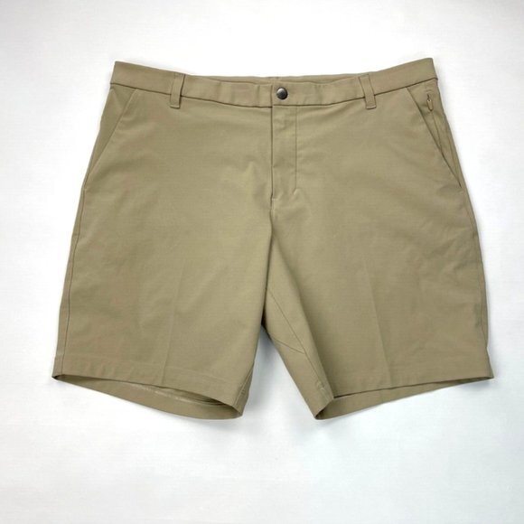 Lululemon Commission 9'' Shorts Men 38‎ Stretch Zip Closure Pockets Flat Front - Picture 1 of 10